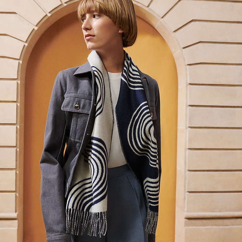 HERMES エルメス カシミヤマフラー カザック・ヴァーグ HERMES エルメス カシミヤ マフラー ストール【カザック】